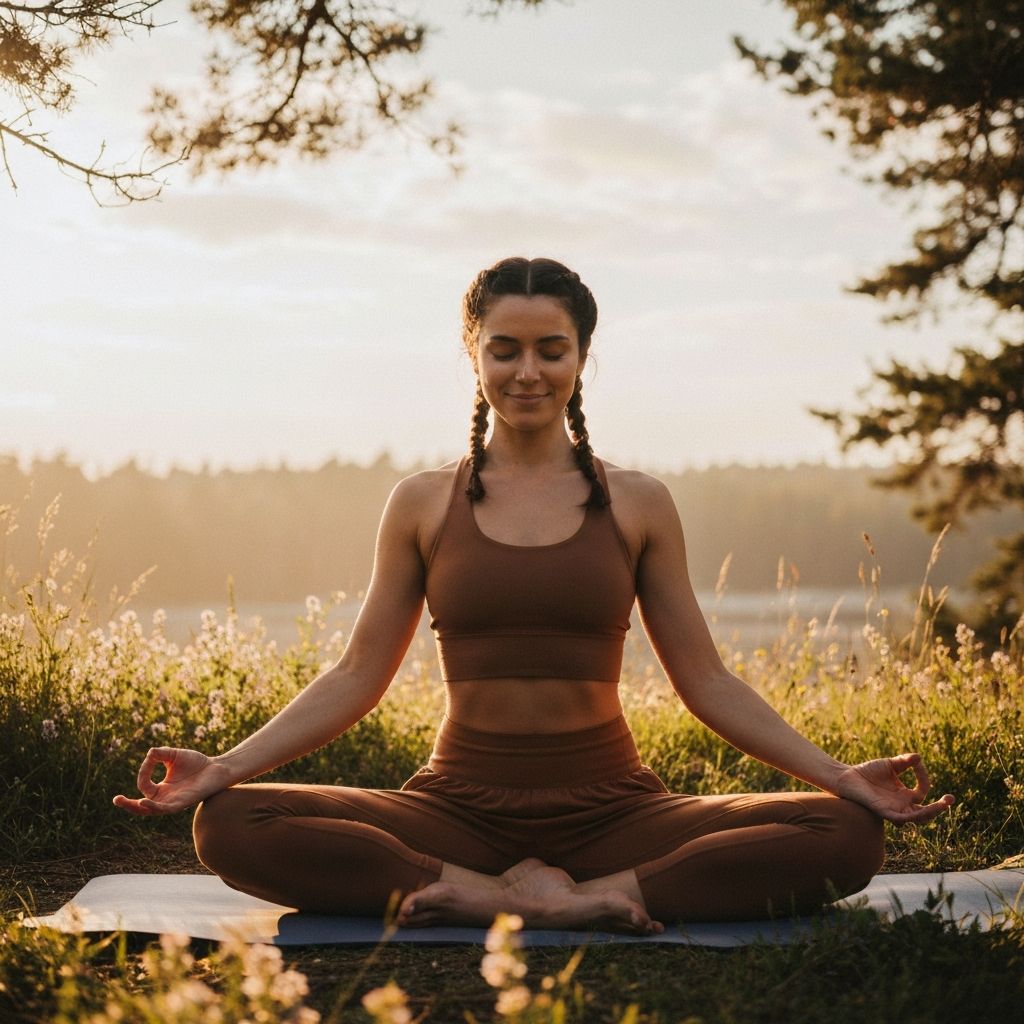 Femme pratiquant le yoga